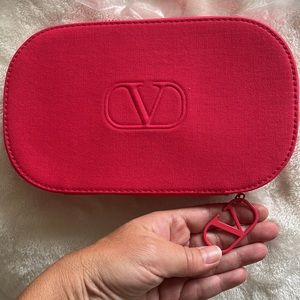 Valentino large make up pouch zippered with charm